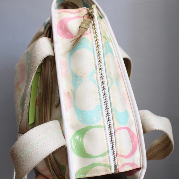 Coach Y2K Vintage NO A06K-247 Hampton Scribble Signature  Monogram Tote Bag - Picture 11 of 12